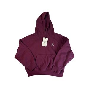 Jordan Pullover Hoodie Jumpman Bordeaux Purple Sweatshirt Girls Size M 10-12 NWT